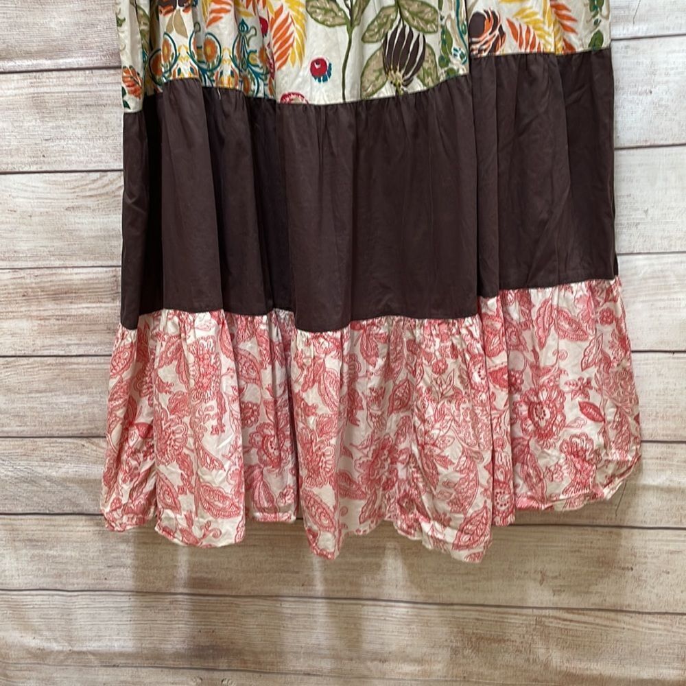 APOSTROPHE PEASANT BOHO TIERED MAXI SKIRT - Picture 6 of 7